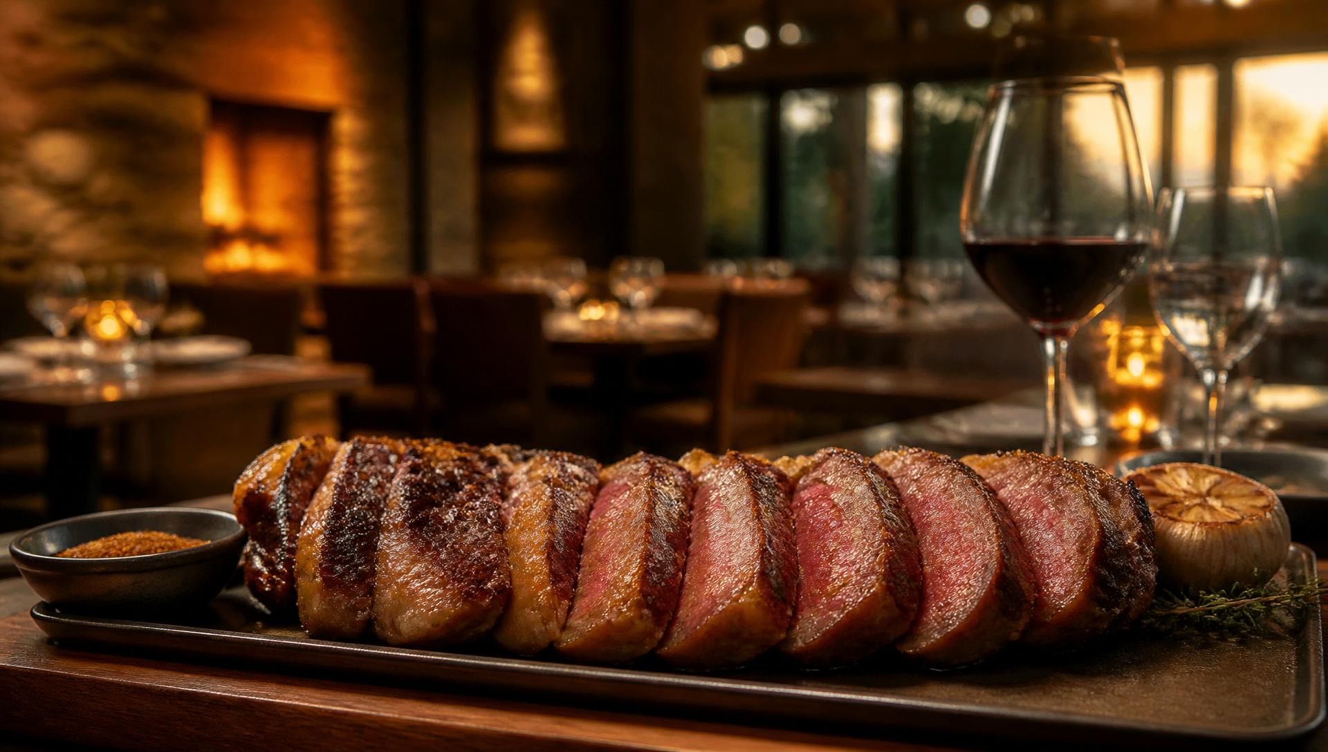 Prato de picanha grelhada no Restaurante Entrecopos Moita